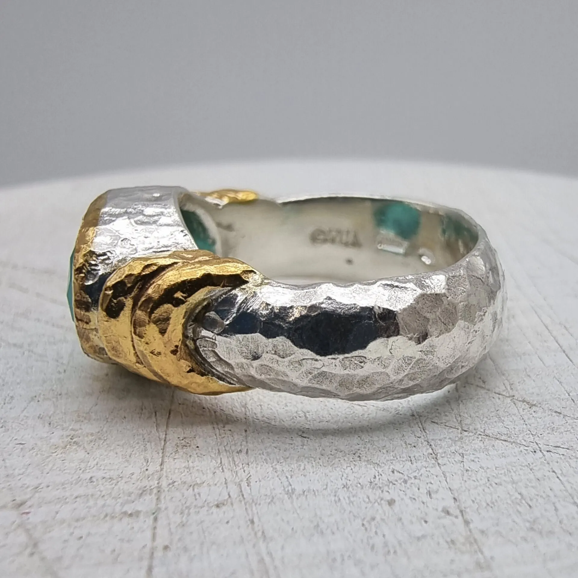 Кольцо серебро с кварцем — фото 3