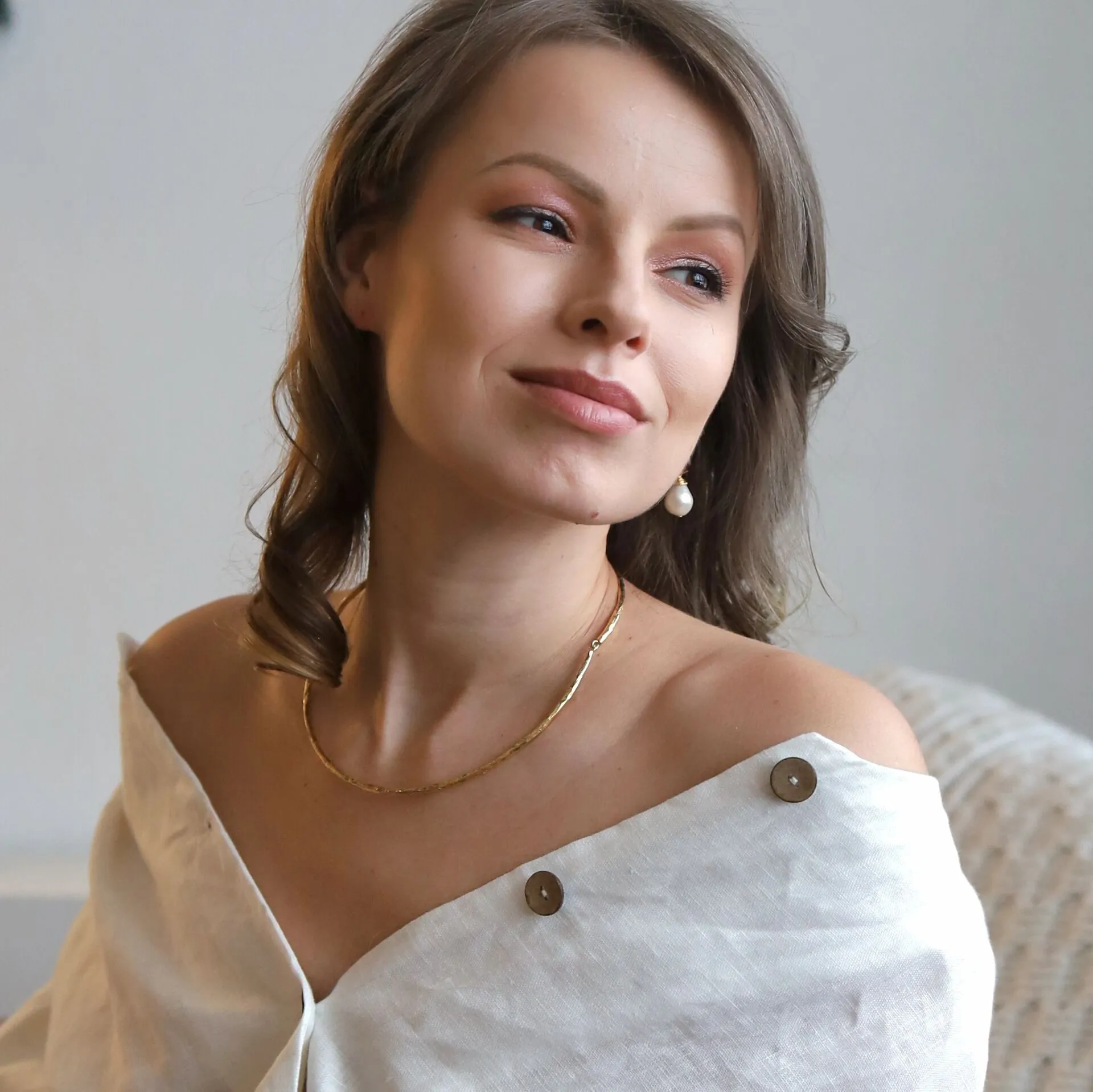 Гривна серебро в позолоте — фото 5